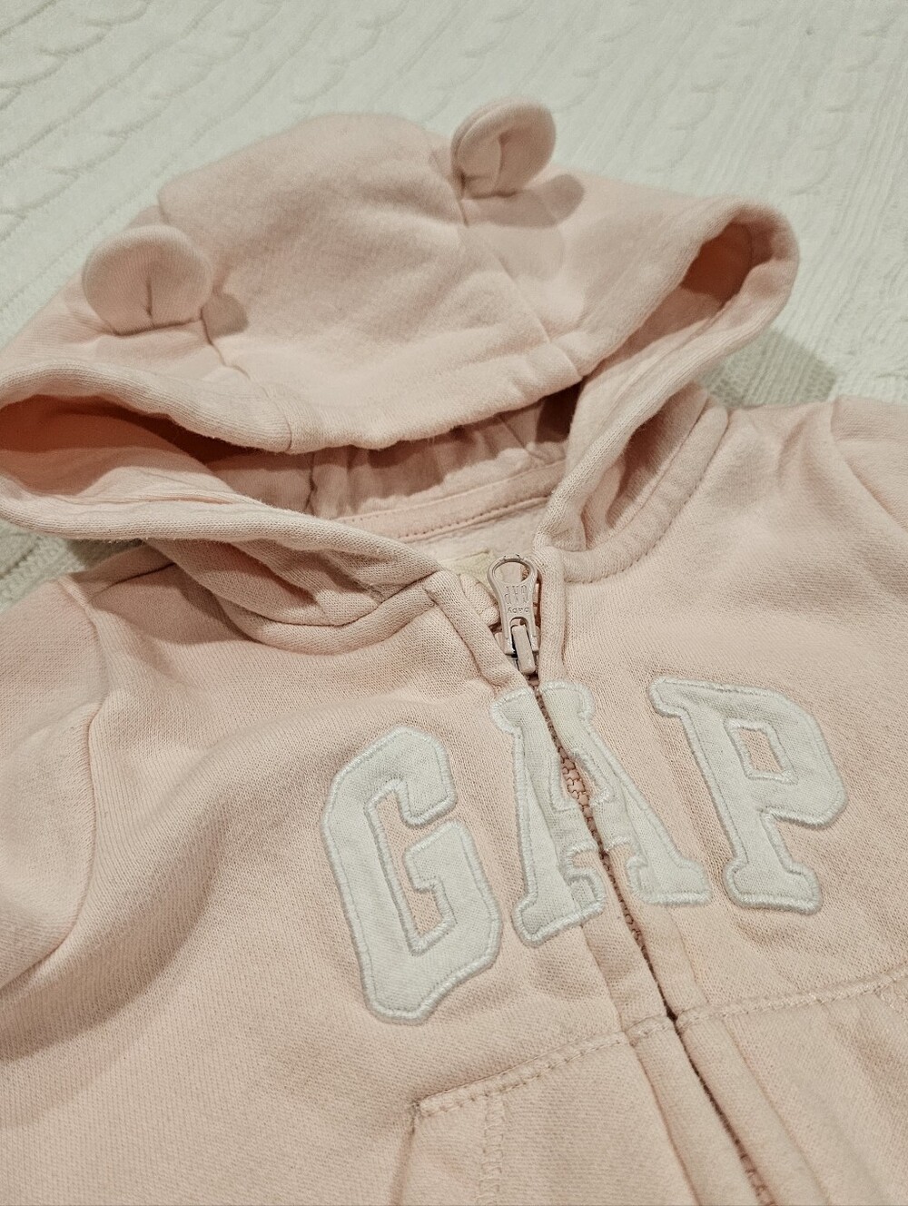 GAP Light Pink Hooded Zip Sweatshirt 0-3months